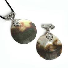 1PCS Vintage Big Natural Mother Of Pearl Black Shell Pendant Necklace Pendant For Jewelry Making DIY Earring Finding 2024 - buy cheap