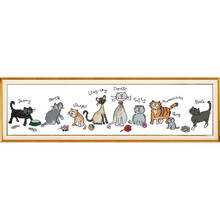 Everlasting Love Christmas The Kitten Party  Ecological Cotton Chinese Cross Stitch Kits  Counted Stamped  Store Sales Promotion 2024 - buy cheap