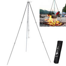 Outdoor Camping  Bonfire Tripod Frame Ultralight Travel Tourist Tripod Backpacking Cooking Rack Camping Accessories 2024 - buy cheap