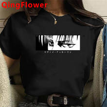 Camiseta de Attack on Titan Shingeki No Kyojin para mujer, ropa de pareja kawaii, ropa de calle, Camisetas estampadas kawaii para mujer 2024 - compra barato