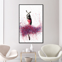 Картина на холсте Современная розовая юбка Декор балет плакат печать танец картина проходу дома стены искусства украшения спальни 2024 - купить недорого