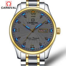 CARNIVAL Brand Luxury Military Watch Men Waterproof Tritium Self-luminous Automatic Mechanical Wrist Watch Man Relogio Masculino 2024 - buy cheap