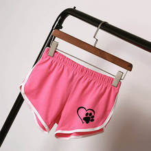 Short feminino de verão, rosa, com elástico na cintura, casual, para ciclismo 2024 - compre barato