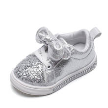 Zapatillas con lazo de lentejuelas para niñas, zapatos antideslizantes informales para niños pequeños de 1, 2, 3, 4, 5 y 6 años, 2019 2024 - compra barato