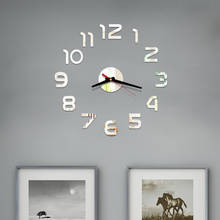 Diy настенные часы 3d зеркальная поверхность наклейка домашний офис Декор часы декоративные наклейки s для гостиной спальни Наклейка на стену стикер 2024 - купить недорого