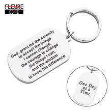 Encouragement Gifts Keychain for Men Women Inspirational Gifts for Him Her Birthday Religious Jewelry Keyring  Serenity Prayer 2024 - buy cheap