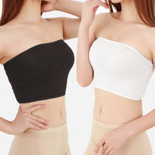 Top de tubo Bandeau para mujer, Top sin mangas de talla grande, Sujetador Bandeau acolchado sin tirantes, lencería Sexy 2024 - compra barato