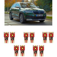 10pc w5w Car LED lighting For skoda karoq kodiaq roomster   interior light kit 2024 - buy cheap