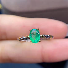 Модное серебряное кольцо с изумрудом, серебряное кольцо с натуральным изумрудом, подарок на день рождения для молодой девушки 2024 - купить недорого