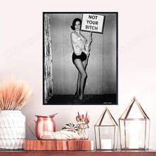 Feminist Vintage Photo - Not Your Bitch Retro Photograph Canvas Poster Print Picture Wall Art for Home Unique Funny Gift for Wom 2024 - buy cheap