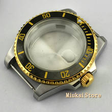 Funda de reloj con bisel de cerámica, de 40mm cristal de zafiro, compatible con NH35, NH36, DG2813/3804,Miyota 8205/8215, movimiento 821A 2024 - compra barato