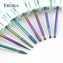 ERUIKA 1pcs Rainbow Diamond Nail Drill Cutter Clean Bits Milling Cutter for Electric Manicure Rotary Drill Nail Art Tools 2024 - buy cheap