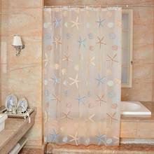 180*180cm Clear PEVA Waterproof Mildew Bathroom Curtain Seaside Style Shower Curtain Modern With 12pcs Hooks 2024 - buy cheap