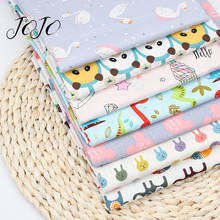 JOJO BOWS Cartoon Cotton Fabric Animals Printed Sheets DIY Handmade Child's Clothes Materials Bedding Decoration 45*145cm 1pc 2024 - buy cheap