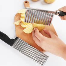 Potato French Fry Cutters Stainless Steel Serrated Blade Easy Slicing cucumber Fruits Wave Knife Chopper Kitchen Accessories 2024 - buy cheap