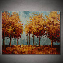 Handmade Pop Art Scenery Modern Autumn Tree Forest Hand Painted Oil Painting On Canvas Large Pictures For Living Room Home Decor 2024 - buy cheap