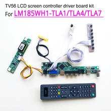 Для LM185WH1-TLA1/TLA4/TLA7 ЖК-монитор T. V56 плата для карт LVDS 2CCFL 30Pin HDMI VGA USB AV клавиатура + пульт + инвертор DIY kit 2024 - купить недорого