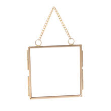 2020 New Creative DIY Chain Retro Metal Photo Frame High Translucent Glass Photo Frame Specimen Folder 2 Size Optional 2024 - buy cheap