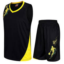 Conjunto de camiseta de baloncesto personalizada para hombre, uniformes transpirables, camisetas de baloncesto, pantalones cortos, Kit deportivo 2024 - compra barato