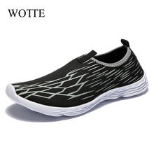 WOTTE-zapatos informales de verano para hombre, calzado ligero de malla transpirable, de secado rápido, sin cordones, talla 50 2024 - compra barato