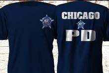 2019 Fashion New Chicago Police Department Cpd Fire Department Military Navy T-Shirt Double Side Tees 2024 - buy cheap