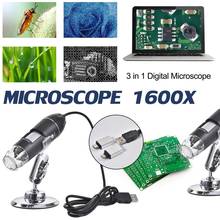 0-1600X USB Microscope 3 In 1 Digital Microscope Portable Two Adapters Support Windows Android Phones Magnifier 2024 - buy cheap