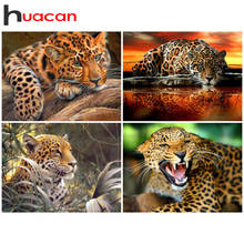 Huacan 5D Diamond Painting Animal Leopard Full Square Rhinestone Picture Diamond Embroidery Cross Stitch Home Decor Gift 2024 - buy cheap