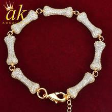 Aokaishen Dog Bone Bracelet for Women Hip Hop Gold Color Rock Fashion Jewelry 2022 Trend Best Selling Adjustable 2024 - buy cheap