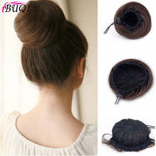 Buqi Short Straight Hair Bun Adult Women Donut Ring Heat Resistant Synthetic Fashion Hair Accessories 2024 - buy cheap