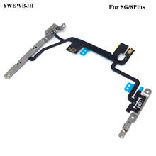 YWEWBJH 5pcs Power Flex Cable for iPhone 8G 4.7''8 Plus 5.5'' On Off Switch Volume control with Metal Bracket LED Flash Parts 2024 - buy cheap