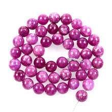 Natural Stone Beads Rose Red  Marble Loose Beads for Jewelry Making Needlework DIY Bracelet Strand 4-12 MM 2024 - buy cheap