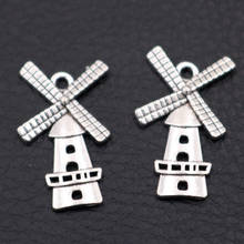 20pcs Silver Color Plated Windmill Charm Pendants  Retro Necklace Bracelet DIY Handmade Jewelry Findings A2117  27 * 16mm 2024 - buy cheap
