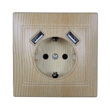 Enchufe de pared USB con doble puerto USB, 5V, 2A, de alta calidad, color madera, L4-01, Envío Gratis 2024 - compra barato