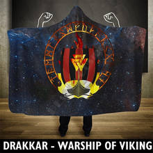 Manta con capucha de Viking Drakkar Warship Of Viking para hombre y mujer, cobija suave y acogedora con estampado 3D, mantas usables 04 2024 - compra barato