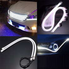 Tira de luces LED de circulación diurna para coche, de 60cm lámpara de señal DRL Flexible, señal de giro, Ojos de Ángel, 1 unidad 2024 - compra barato