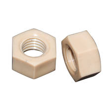 Tuerca hexagonal PEEK, alta temperatura, alta resistencia a la corrosión, 1 pieza, M3, M4, M5, M8, M10, M12 2024 - compra barato