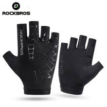 Rockbros-luvas metade de bicicleta, para homens e mulheres, primavera-verão, luva de ciclismo com tela sensível ao toque, luvas de corrida, bicicleta, estrada, mtb 2024 - compre barato