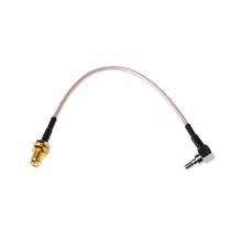 Sma crc9 trança cabo sma fêmea anteparo conector interruptor crc9 ângulo direito conector macho rg316 cabo 15 cm 6" 2024 - compre barato