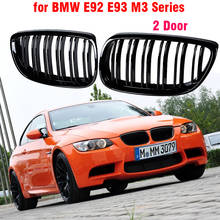 Front Grille Kidney Grill For BMW E92 E93 M3 328i 335i 2Door 2007 2008 2009 Car Styling Gloss Black  Dual Line 2024 - buy cheap