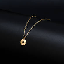 Minimalist Compass Charms Choker Collier Necklaces Links Chains Wish Card Gold Color For Women Statement Jewelry Gift EY3520 2024 - купить недорого