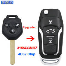 Upgraded 3 Button Folding Flip Remote Key Fob 315Mhz or 433Mhz Optional 4D62 Chip for Subaru Forester 2008 2009 2010 2011 2012 2024 - buy cheap