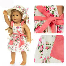 Conjunto de saia de palha 18 ", roupas para garotas americanas, bonecas alexa, melhor presente 2024 - compre barato