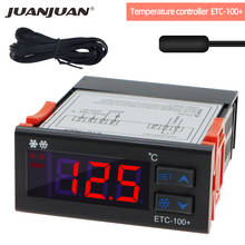 Controlador de temperatura Digital ETC-100 +, termostatos de microordenador, termostato, alarma de refrigeración, sensor NTC de 220V, 50% de descuento 2024 - compra barato