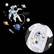 Патчи для одежды с изображением астронавта из мультфильма, аппликации для детей 2024 - купить недорого