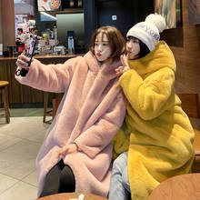 New Winter female imitation rabbit fur long fur coat loose hooded Overcoat thick warm Plus size women Luxury plush Jackets Parka 2024 - buy cheap