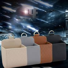 PU Leather Auto Vent Outlet Trash Box Car Mobile Phone Holder Storage Bag Organizer Automobile Hanging Box Car Styling bag 2024 - buy cheap