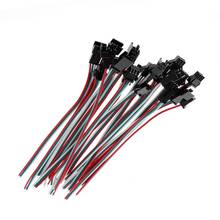 10 pares de cables conectores de 3 pines JST SM macho y hembra para lámpara de tira LED WS2812B WS2812 WS2811 2024 - compra barato