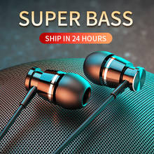 Langsdom Metal Bass Wired Headphone 3.5MM In-ear Earphones with Microphone Hifi Earpiece Headset for Phone Xiaomi Samsung Huawei 2024 - buy cheap
