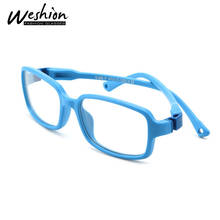 Голубые светящиеся Детские очки для мальчиков и девочек, детские оптические оправы по рецепту, прозрачные солнцезащитные очки с антибликовым покрытием, компьютерные очки 2024 - купить недорого