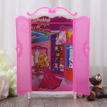 Mobília de princesa guarda-roupa de 30cm, bonecas de brinquedo, casa de boneca, armário, acessórios de brinquedos 2024 - compre barato